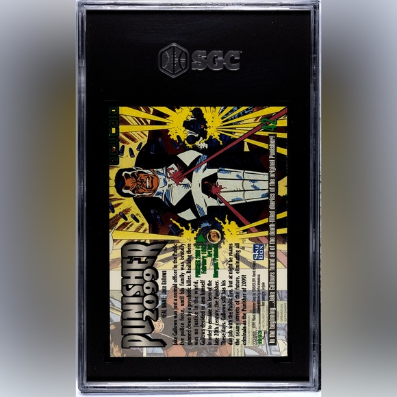 Graded! 1993 Marvel Masterpieces Punisher 2099 trading card. - Picture 2 of 2